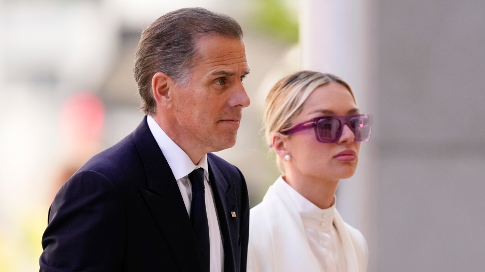 Hunter Biden arrives in court with wife