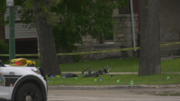 The scene of a fatal hit-and-run on Wellington Crescent is pictured on June 6, 2024. (Joseph Bernacki/CTV News Winnipeg)