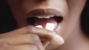 Sugar-free gum is among many consumer products and foods that contain xylitol, experts say. (Synthetic-Exposition / iStockphoto / Getty Images via CNN Newsource)