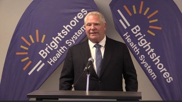 Doug Ford at a ribbon cutting for a new Mental Health and Wellness Recovery Centre in Owen Sound on June 7, 2024. (Scott Miller/CTV News London) 