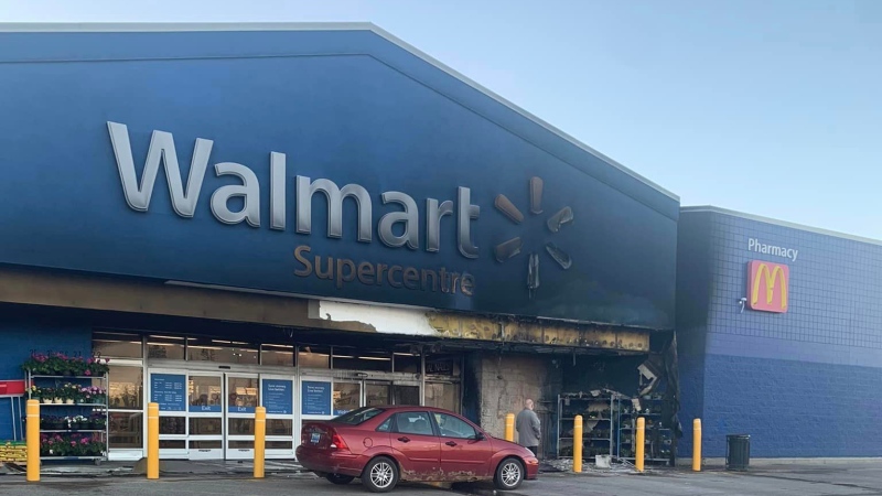 A fire at a Brandon Walmart is being investigated as arson. (Jorge Tanner/Supplied)
