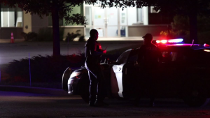 Police on scene of a hit-and-run in the Peel region on Saturday, June 8, 2024. (Jacob Estrin / CP24)