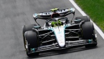 Mercedes driver Lewis Hamilton of Great Britain drives his car to the hairpin during the third practice session, Saturday, June 8, 2024 at the Canadian Grand Prix in Montreal. (Jacques Boissinot, The Canadian Press)