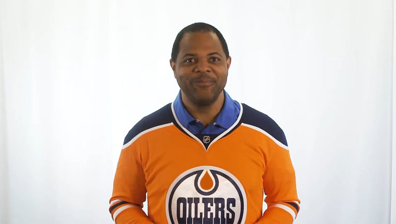 Dallas mayor Eric L. Johnson paid off his bet with Edmonton mayor Amarjeet Sohi Friday, donning an Oilers jersey and posting a short pep talk for the team after Edmonton defeated Dallas in the Western Conference finals.