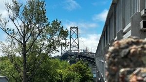 The MacDonald Bridge is pictured. (Source: Jonathan MacInnis/CTV News Atlantic)