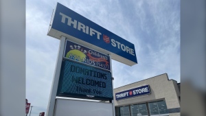 The Salvation Army Thrift Store on McPhillips Street in Winnipeg, Man. is pictured on June 10, 2024. (Jamie Doswett/CTV News Winnipeg)