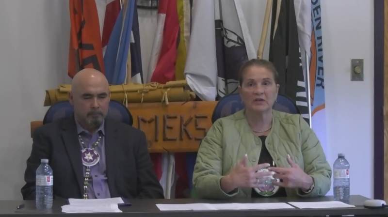 The chiefs of Atikameksheng Anishnawbek and Garden River First Nation announced that they have begun a court application to examine if the fees in the Robinson Huron Treaty litigation fund were fair. June 10, 2024 (Amanda Hicks/CTV Northern Ontario)