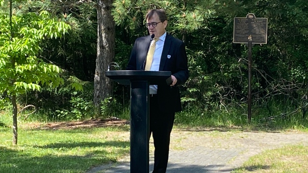 Canada’s Minister of Energy and Natural Resources, Jonathan Wilkinson, makes funding announcements in Sudbury. June 10, 2024 (Ian Campbell/CTV Northern Ontario)
