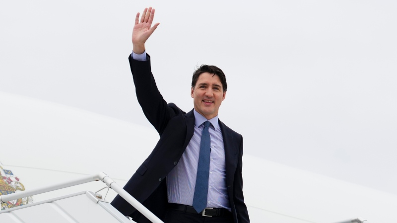 Prime Minister Justin Trudeau departs Ottawa on Wednesday, June 12, 2024, on route to Italy to attend the G7 Summit. (Sean Kilpatrick / THE CANADIAN PRESS)