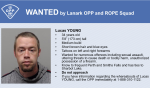 The Ontario Provincial Police (OPP) in Lanark County is asking the public to be on the lookout for a man wanted for multiple charges. (OPP/ X)