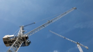 Construction cranes are seen in this undated stock image. (Shuttertstock)