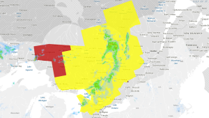 A graphic from Environment and Climate Change Canada shows weather advisories including tornado watches on Thursday, June 13, 2024.