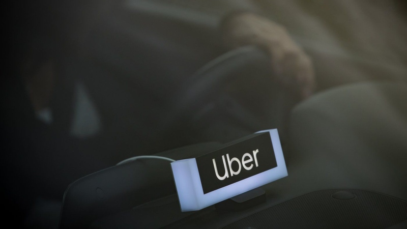 An Uber driver is seen in Vancouver, Friday, Jan. 24, 2020. THE CANADIAN PRESS/Darryl Dyck