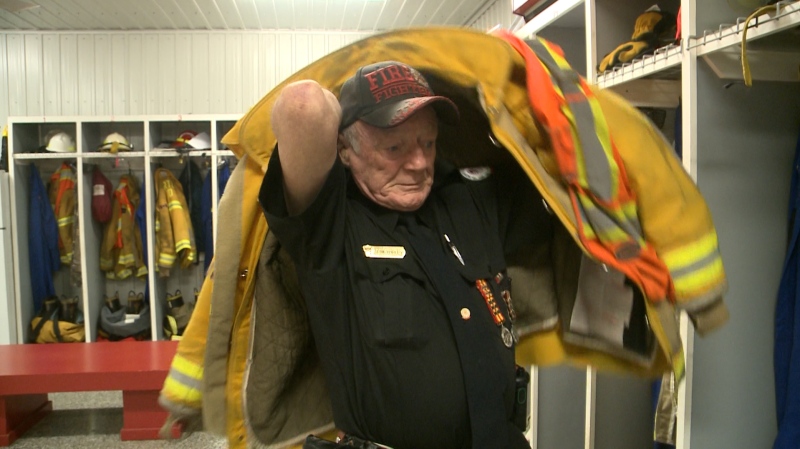 Tom Burley has been a volunteer firefighter for 60 years. (Source: Laura Brown/CTV News Atlantic)