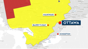 A tornado watch has been issued by Environment Canada for the Ottawa Valley and some parts Quebec on Thursday, June 13. 