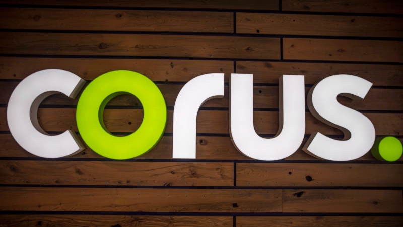 The Corus logo is shown in Toronto on June 22, 2018. THE CANADIAN PRESS/ Tijana Martin