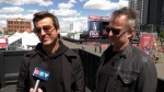 Raine Maida and Duncan Coutts of Our Lady Peace in Edmonton on June 13, 2024. (Brandon Lynch/CTV News Edmonton)