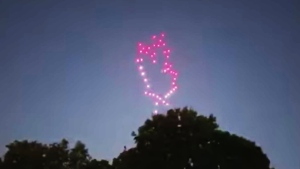 Timmins and Greater Sudbury have switched their plans for Canada Day. Instead of fireworks, residents will get to see a drone show. (Photo from video)