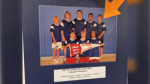A young Connor McDavid's picture remains on the walls of Clearmeadow Public School in Newmarket from his days on the 2007 Junior Boys Volleyball team. (CTV News)