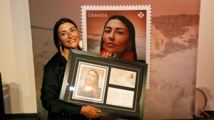 Elisapie is one of three Indigenous women that are featured on a series of Canada Post stamps. (Canada Post)