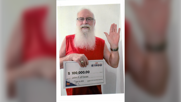 John Pelat won a $100,000 top prize with Instant Bingo Doubler. (Source: OLG)