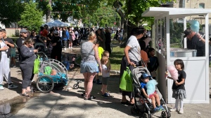 Residents take in the North End Block Party on June 13, 2024. (Jamie Dowsett/CTV News Winnipeg)