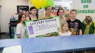 An Armstrong County woman on Thursday was officially given the $1 million lottery prize she won after buying a scratch-off game ticket in March. (WTAE)