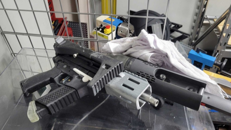 The RCMP seized a 3D-printed gun after the arrest of a 37-year-old man from Saint-Joseph-du-Lac, Que. (Source: RCMP)