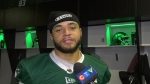 WATCH: Riders’ Jerreth Sterns has been making an impact in his second CFL season. Brit Dort has the details.