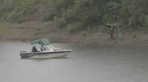 Crews search for a missing boater in Mission, B.C., on Saturday, June 15. (CTV News) 