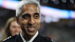 United States Surgeon General Dr. Vivek H. Murthy arrives to throw out the first pitch before a baseball game between the Seattle Mariners and the Houston Astros, Wednesday, May 29, 2024, in Seattle. (AP Photo/Lindsey Wasson)