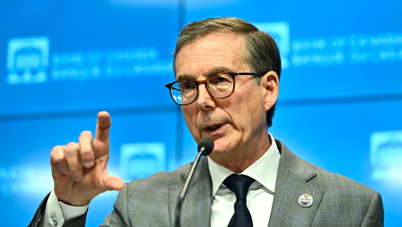 Governor of the Bank of Canada Tiff Macklem speaks during a news conference in Ottawa. THE CANADIAN PRESS/Justin Tang