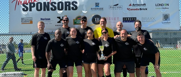 The recent Constructors Cup Soccer Tournament raised $70,000 for the Health & Homelessness Fund for Change. (Source: London Home Builders' Association)
