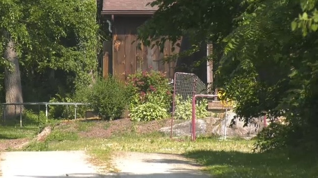 OPP officers are investigating four deaths in Harrow, Ont., on Thursday, June 20, 2024. (Bob Bellacicco/CTV News Windsor)