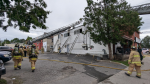 Ottawa firefighters battle a fire at an apartment above a store on McArthur Avenue in Ottawa. June 21, 2024. (Scott Stilborn/X)