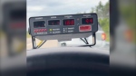 A 31-year-old driver from Victoria Harbounr, Ont., was charged with stunt driving on Highway 69 south of Greater Sudbury, Ont. on June 28, 2024. Police say the vehicle was travelling 166 km/h in a posted 100 km/h zone. (Ontario Provincial Police/X)
