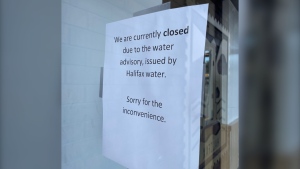 A closed sign is pictured on the door of a Tim Hortons in the Clayton Park area of Halifax on July 2, 2024. (Carl Pomeroy/CTV Atlantic)
