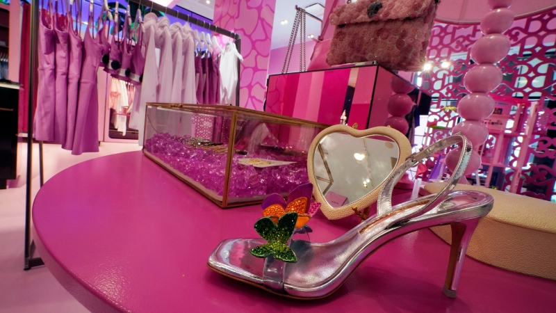 Barbie-themed merchandise is displayed in a special section at Bloomingdale's, in New York, Thursday, July 20, 2023. (AP Photo/Richard Drew, File)