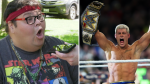 Mike “O’dah Ziibing” Ashkewe and WWE superstar Cody Rhodes, a.k.a. American Nightmare.
