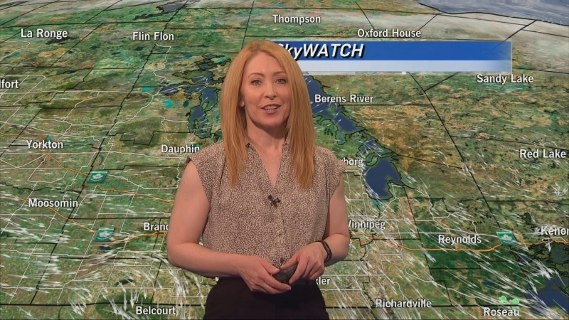 Colleen Bready's forecast shows sun for July 5, 2024, but the weekend might see some thunderstorms develop. (CTV News Winnipeg)