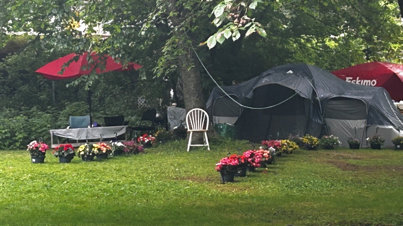 Tents in Northbrook Park in Dartmouth, N.S. (Source: Jonathan MacInnis/CTV News Atlantic)