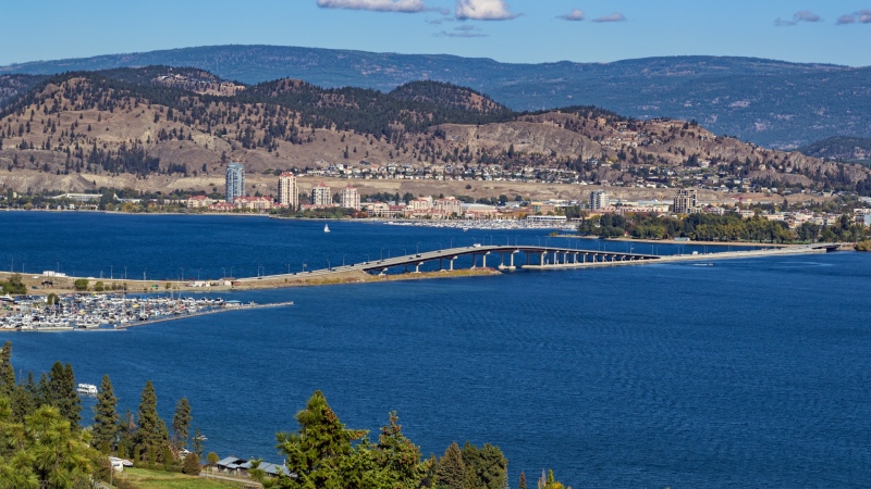 Downtown Kelowna is seen from the west side of Okanagan Lake in this file photo. (Shutterstock.com)