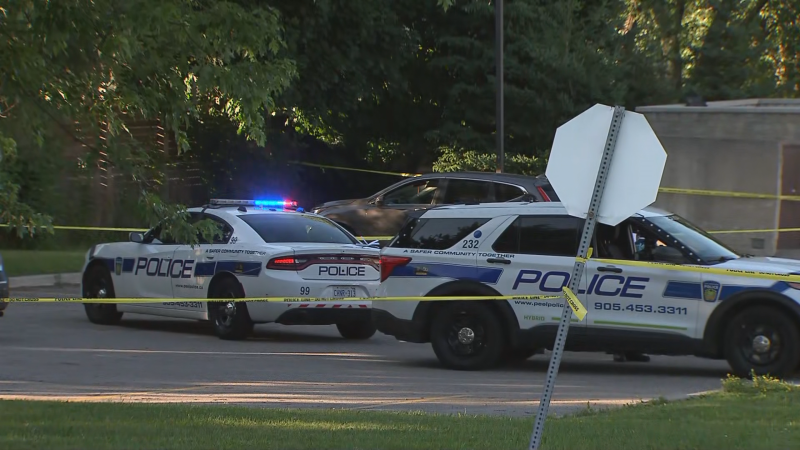 Police are on the scene of a fatal stabbing in Mississauga on Saturday, July 6, 2024. (CP24)