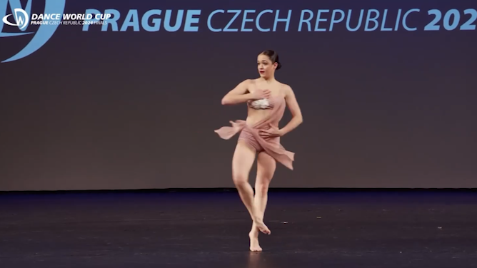 Alyssa Albers dancing at the 2024 Dance World Cup in Prague in July 2024. (Source: Dance World Cup/Alyssa Albers)