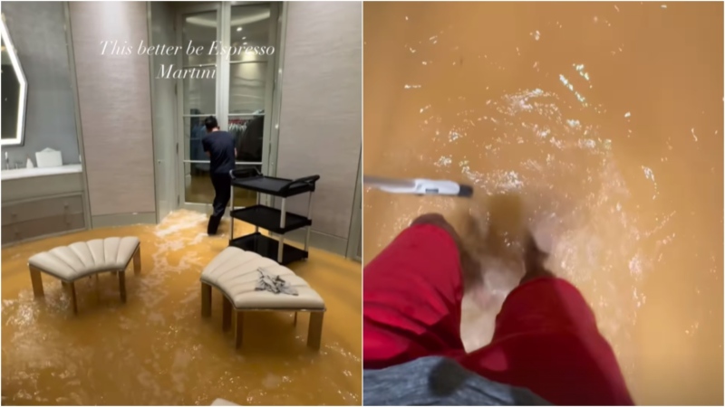 Drake's Toronto mansion was flooded during a record rainstorm on July 16, 2024. (Instagram/Champagnepapi)
