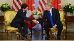 Prime Minister Justin Trudeau meets U.S. President Donald Trump at Winfield House in London on Tuesday, Dec. 3, 2019. (Sean Kilpatrick / The Canadian Press)