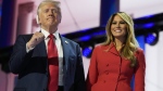 Former U.S. president Donald Trump and Melania Trump during the final day of the Republican National Convention Thursday, July 18, 2024, in Milwaukee. (Paul Sancya/AP Photo)