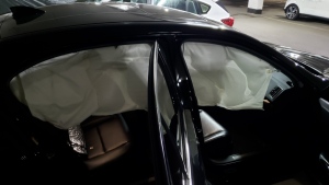 Joshua Kim’s 2016 Acura TLX was damaged in a storm last year, when flooding caused problems with his airbags on July 21, 2024 (Katelyn Wilson/CTV News).