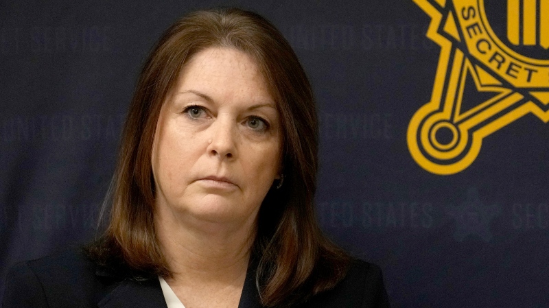 Secret Service Director Kimberly Cheatle attends a news conference, June 4, 2024, in Chicago. (AP Photo/Charles Rex Arbogast, File)