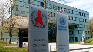 This Monday, April 8, 2019 file photo shows the headquarters of the World Health Organization in Geneva, Switzerland. (Jamey Keaten / The Associated Press)